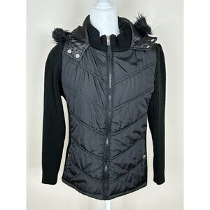 Vintage Miss‎ Ashley Petite Jacket with Faux fur hood Petite Size Large